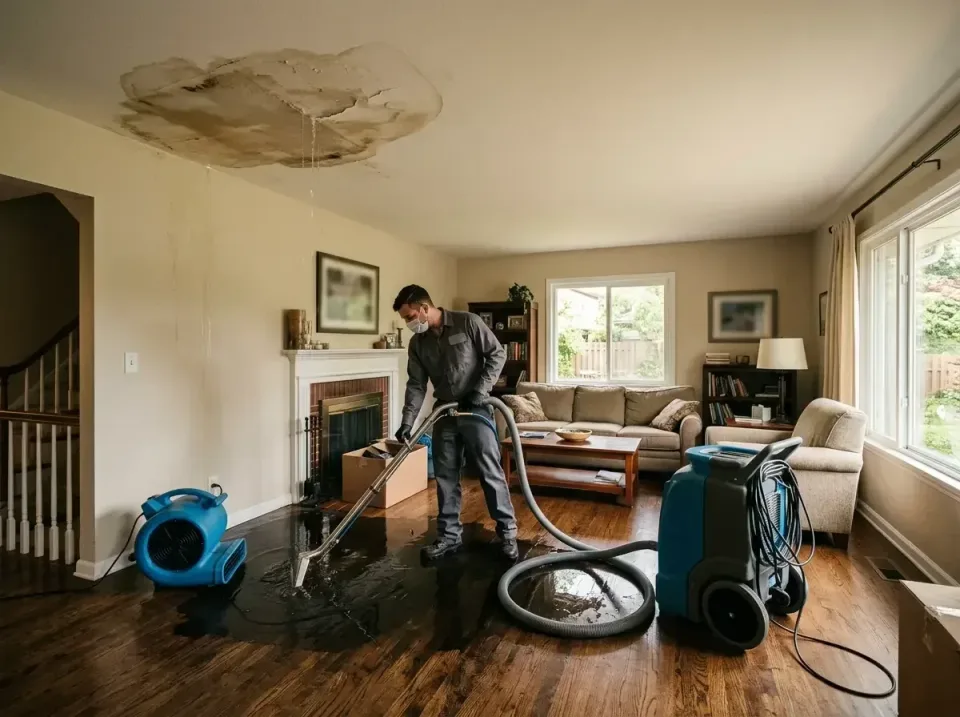 attic-pipe-burst-ceiling-drip-008 — frequently asked questions, Water Damage Restoration & Carpet Care in Worthington, OH